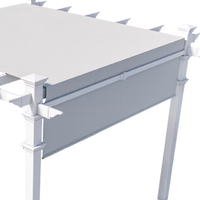 Vinyl Canopy Pergola Built for All-Weather Use, Adjustable Canvas Shade, 10x10 Coverage, White Finish