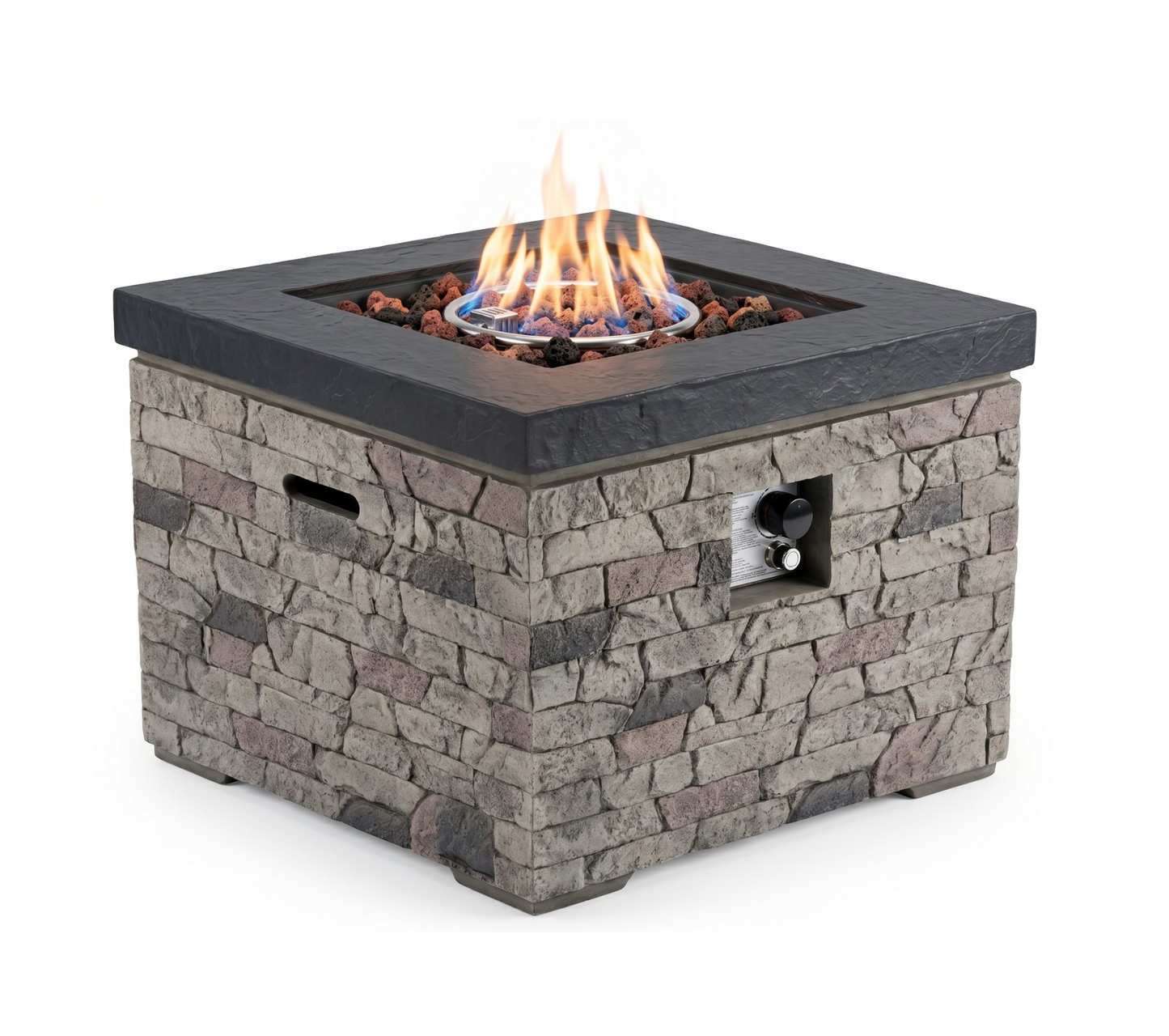 32-Inch Propane Fire Pit Table with Hidden Tank Storage