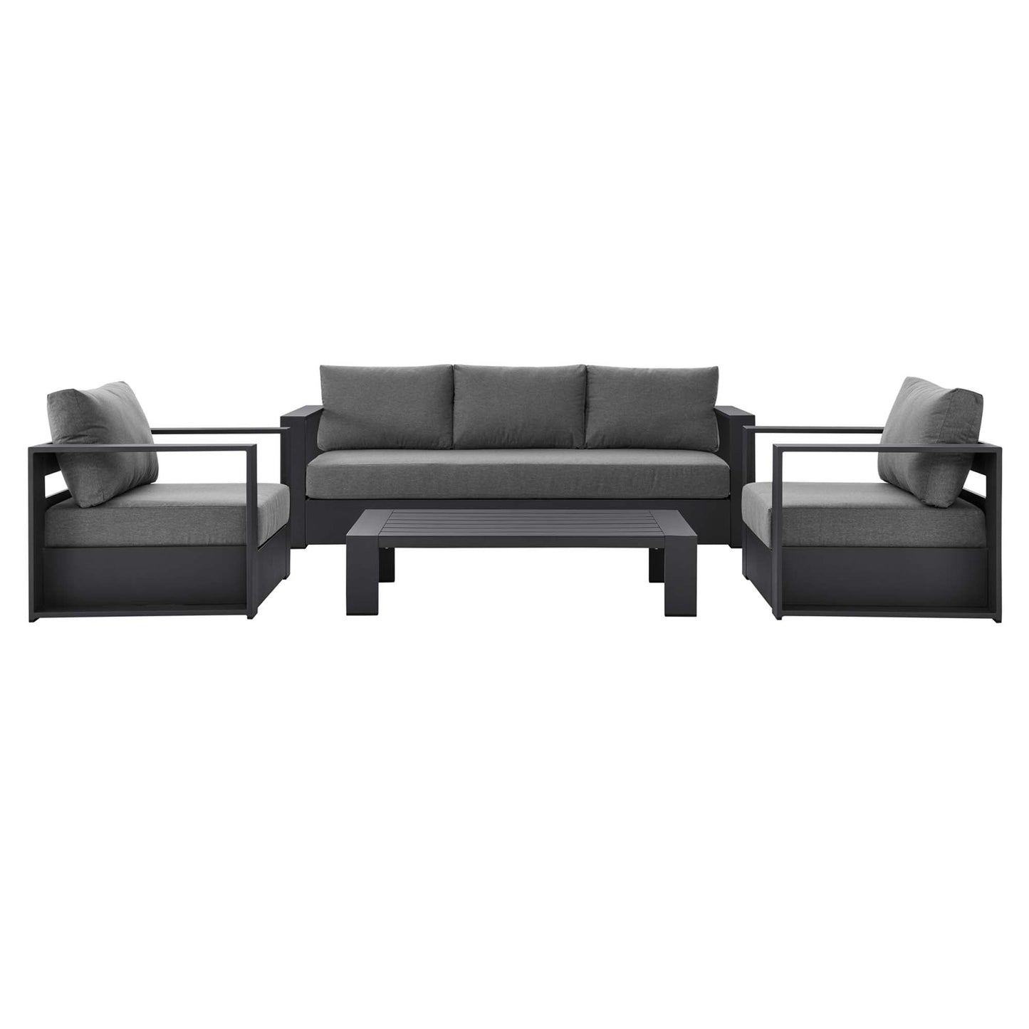 4-Piece Aluminum Patio Conversation Set – Modway Tahoe