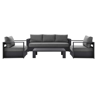 4-Piece Aluminum Patio Conversation Set – Modway Tahoe