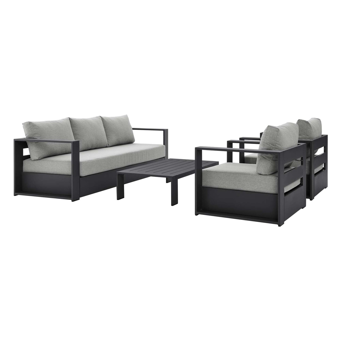 4-Piece Aluminum Patio Conversation Set – Modway Tahoe