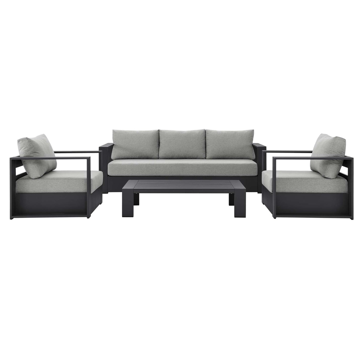 4-Piece Aluminum Patio Conversation Set – Modway Tahoe