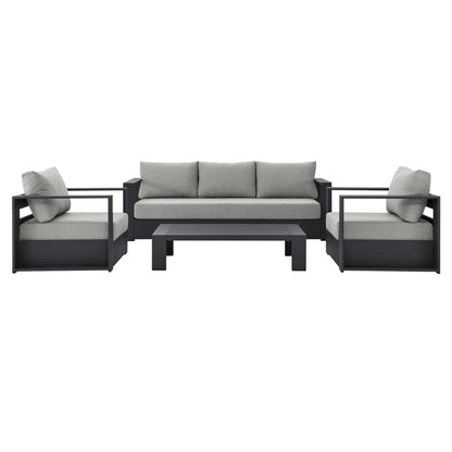 4-Piece Aluminum Patio Conversation Set – Modway Tahoe