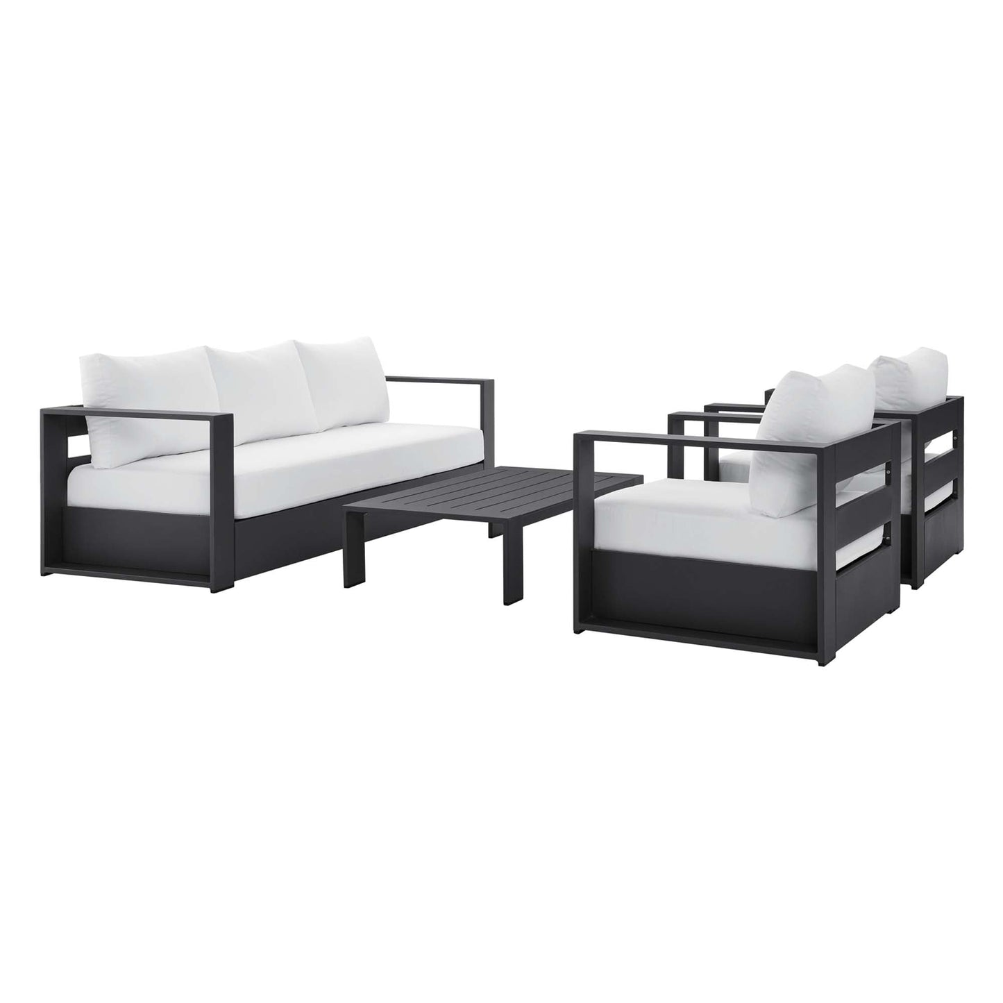 4-Piece Aluminum Patio Conversation Set – Modway Tahoe