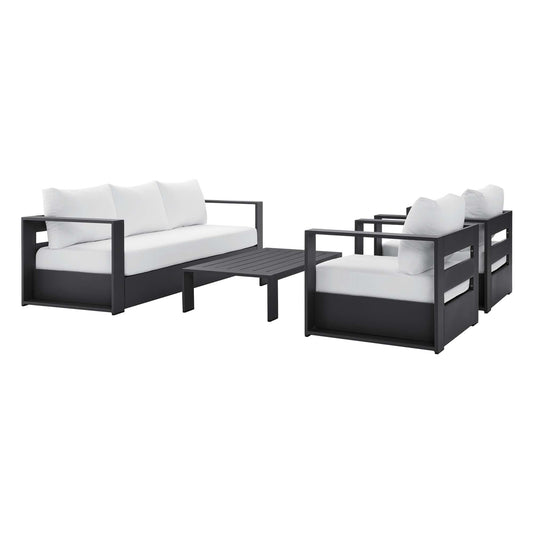 4-Piece Aluminum Patio Conversation Set – Modway Tahoe
