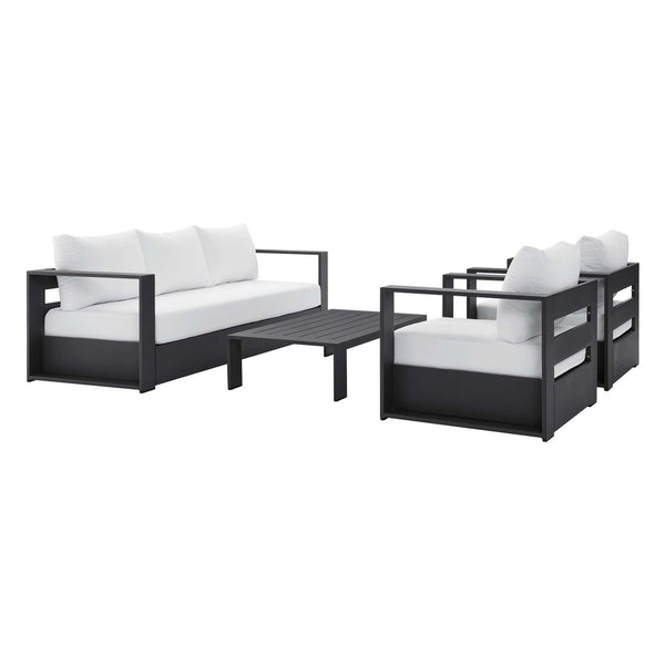4-Piece Aluminum Patio Conversation Set – Modway Tahoe