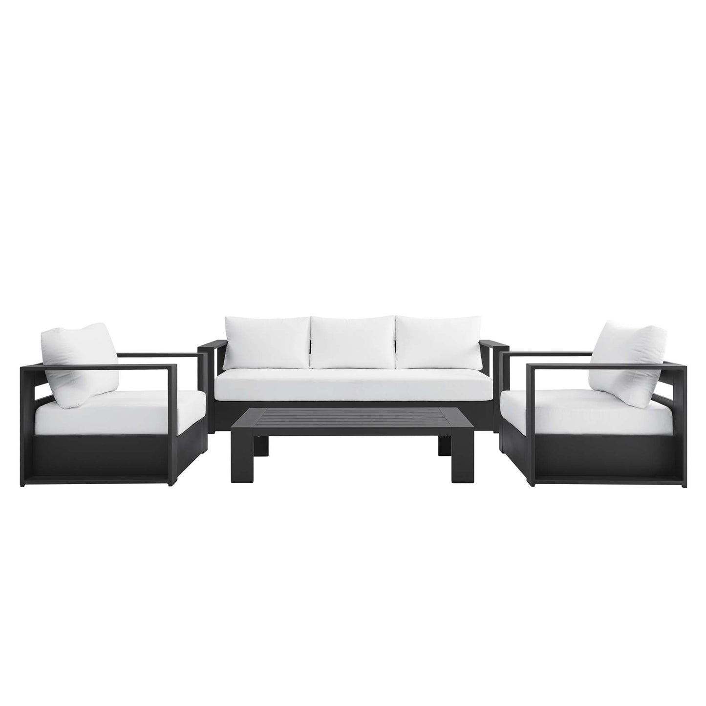 4-Piece Aluminum Patio Conversation Set – Modway Tahoe