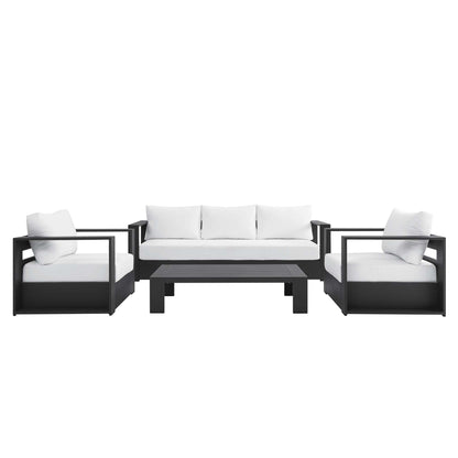 4-Piece Aluminum Patio Conversation Set – Modway Tahoe