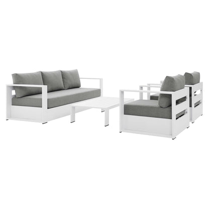 4-Piece Aluminum Patio Conversation Set – Modway Tahoe