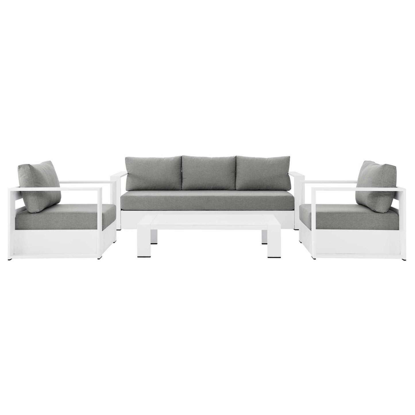 4-Piece Aluminum Patio Conversation Set – Modway Tahoe