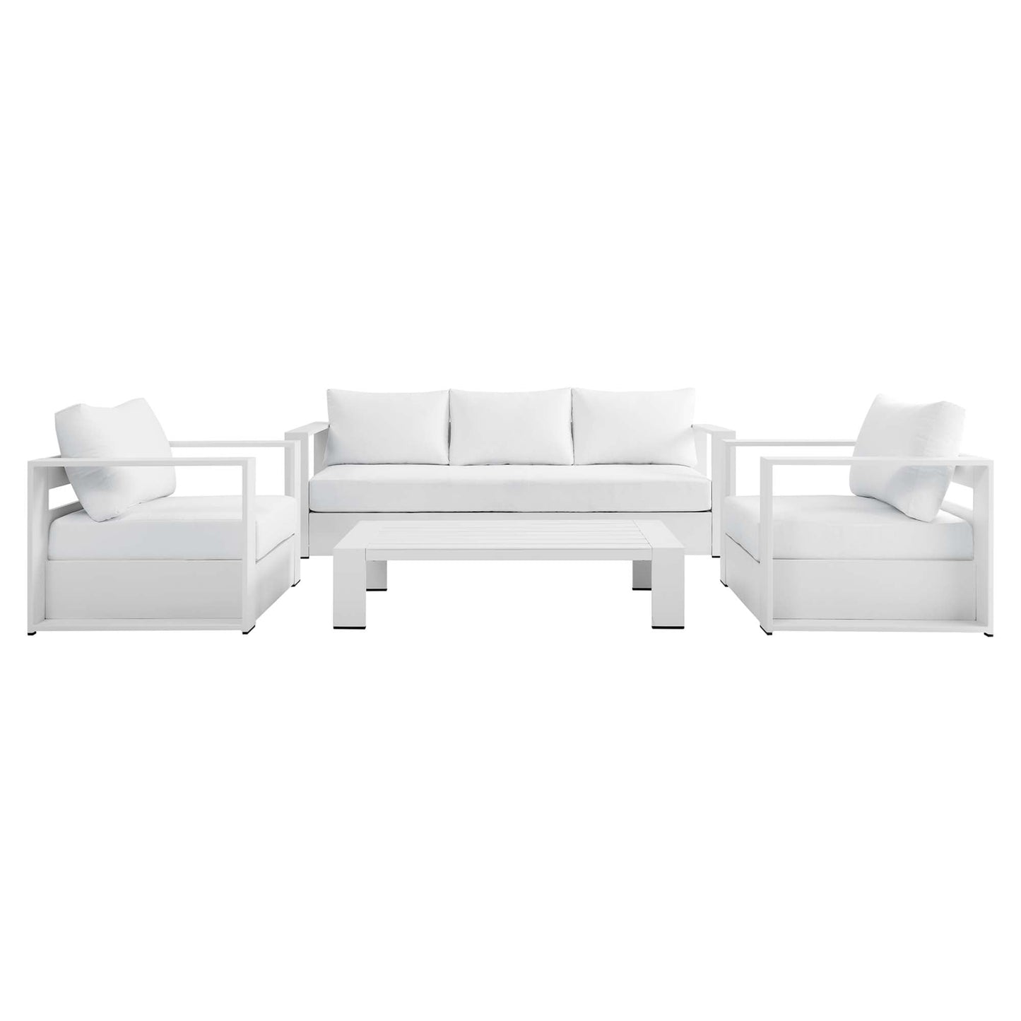 4-Piece Aluminum Patio Conversation Set – Modway Tahoe