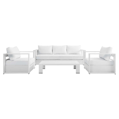 4-Piece Aluminum Patio Conversation Set – Modway Tahoe