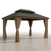 Outdoor Hardtop Gazebo Built to Create Year-Round Entertainment Space, 14x22 Ft, Galvanized Steel Roof, Aluminum Frame — Studio Shot