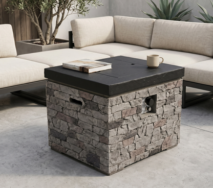32-Inch Propane Fire Pit Table with Hidden Tank Storage